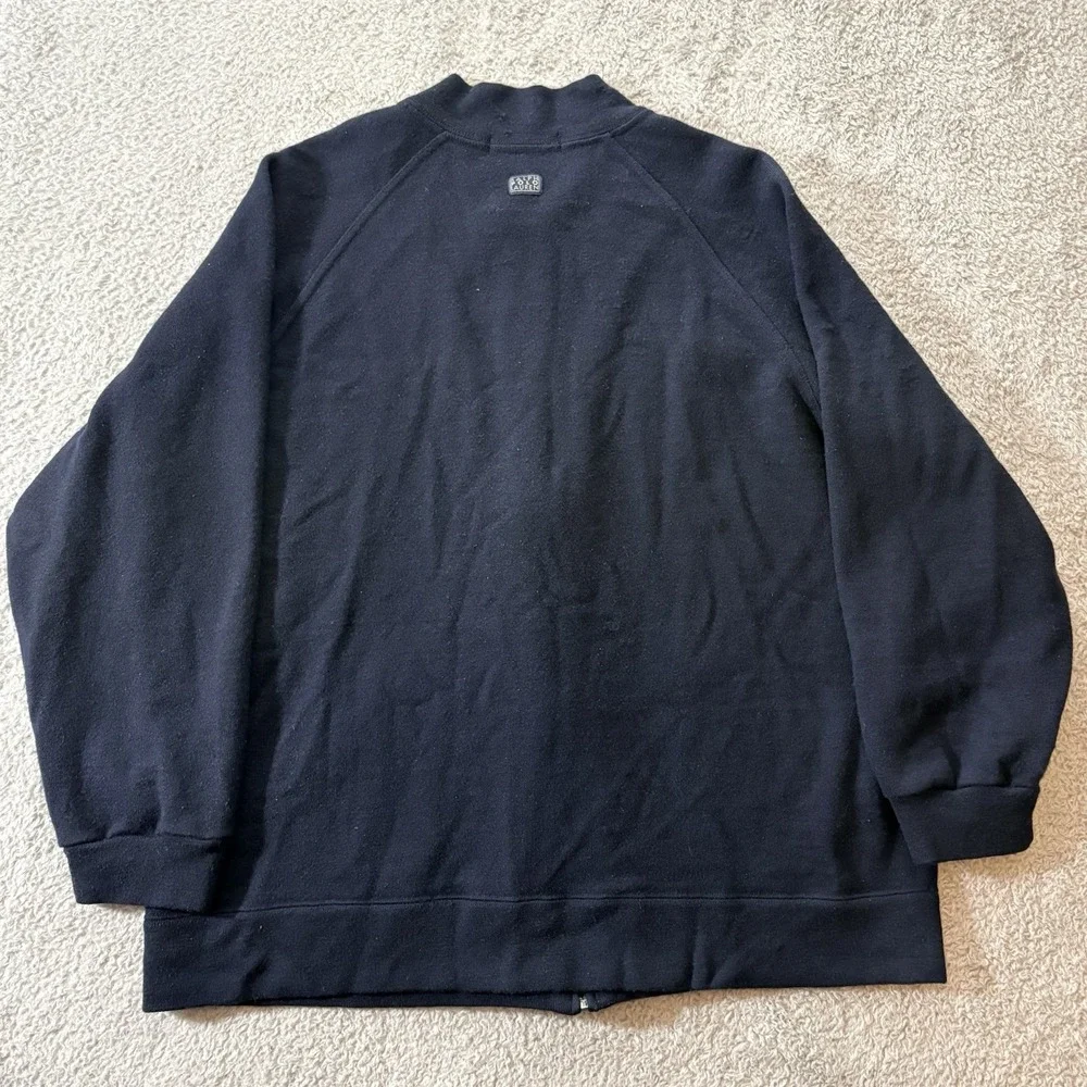Polo Ralph Lauren Sweater Mens XL Navy Blue Wool Blend Full Zip‎ Grandpa Classic